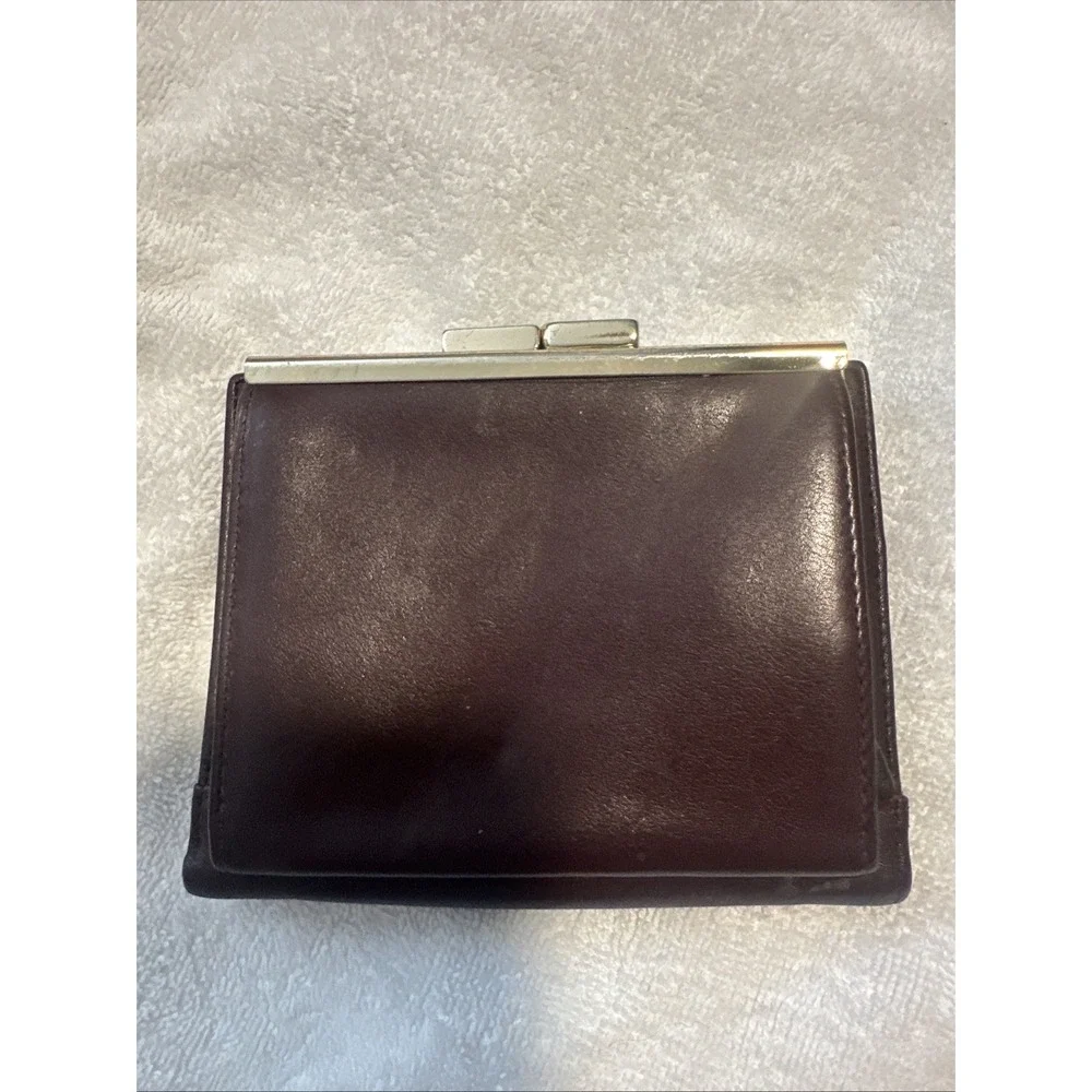 Aigner Smooth Leather Oxblood Burgundy Billfold Wallet Leather A Hardware